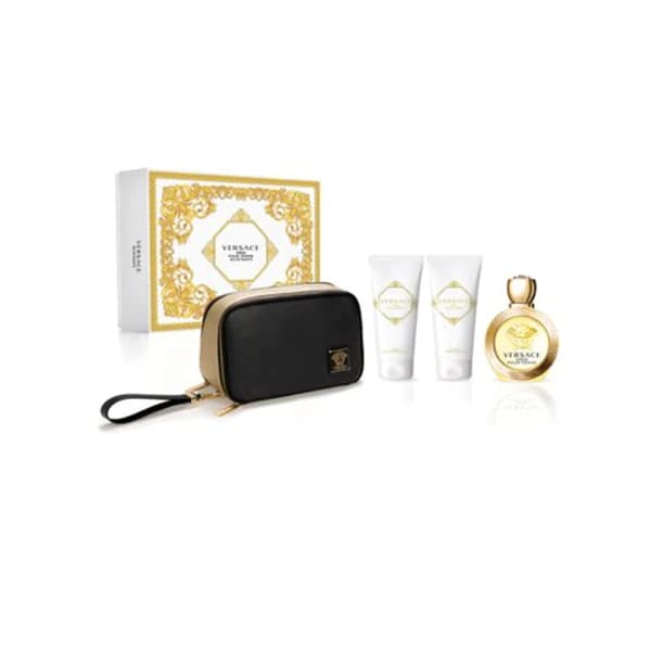 Versace Eros Pour Femme EDT 100ml +BL 100ml + BSG 100ml + Pouch Set