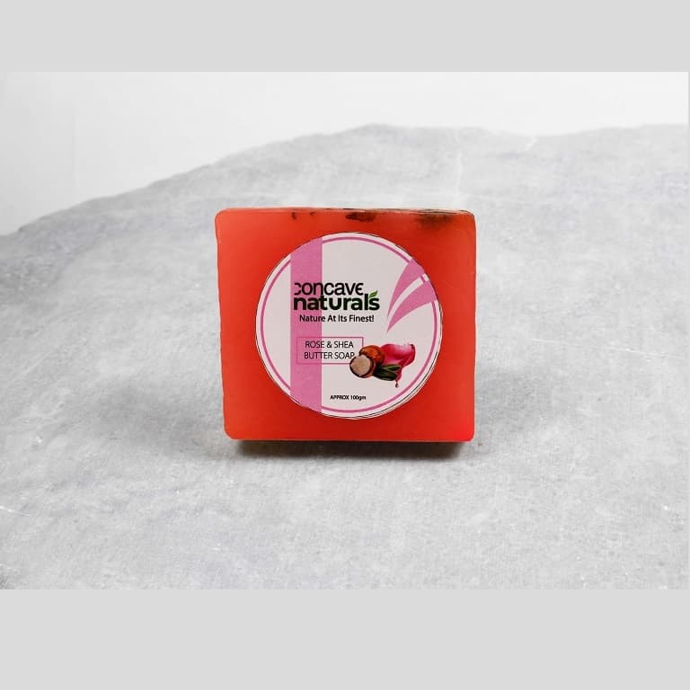 Concave Naturals Rose And Shea Butter Soap 100g