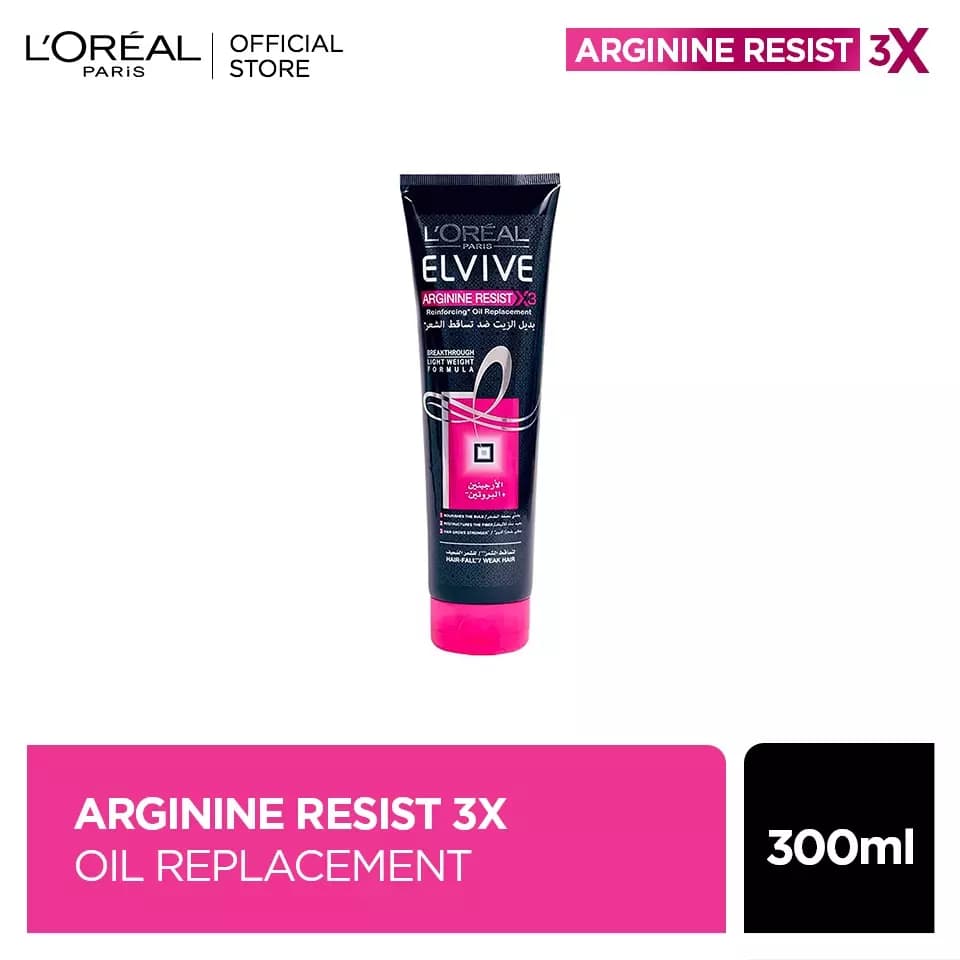 Loreal Paris Elvive Arginine Resist X3 Oil Replacement 300 ml - For Dry Hair