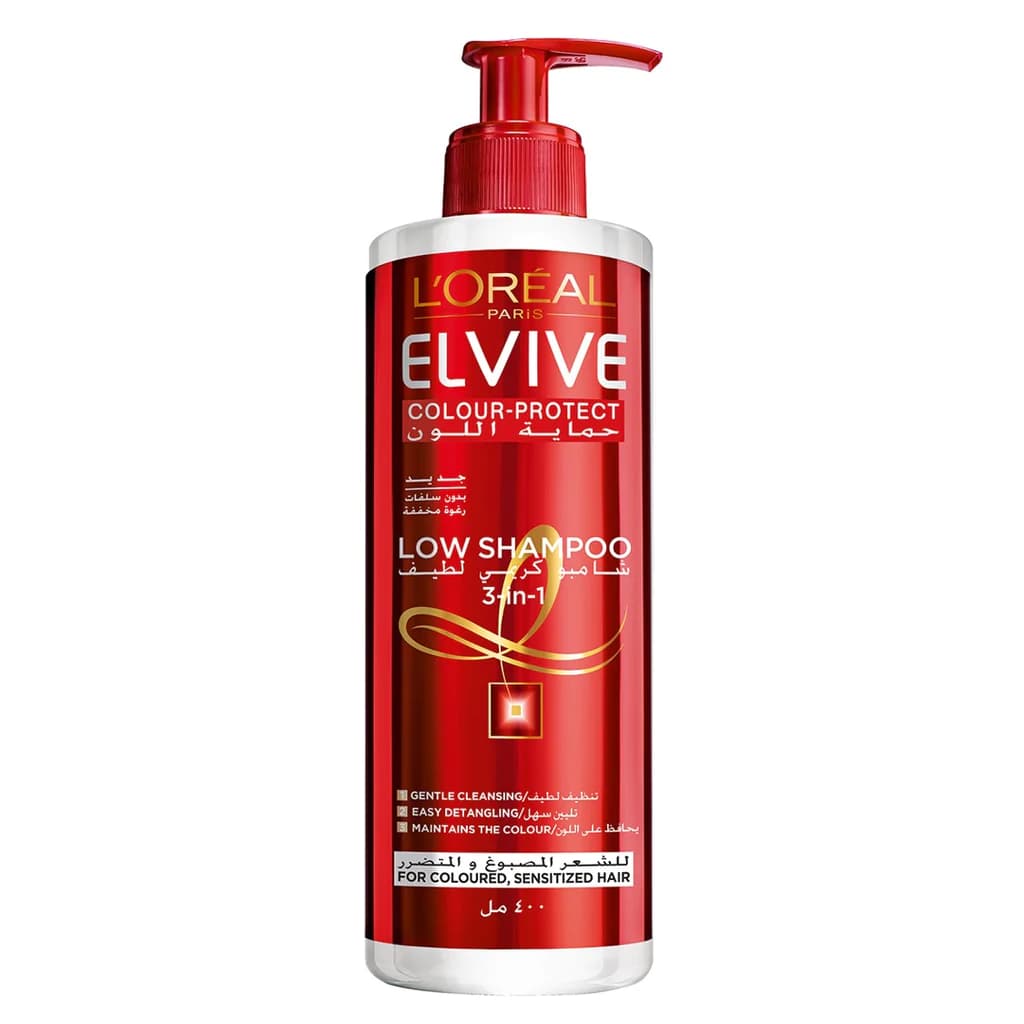 Loreal Paris Elvive Colour Protect Low Shampoo - For Coloured Hair