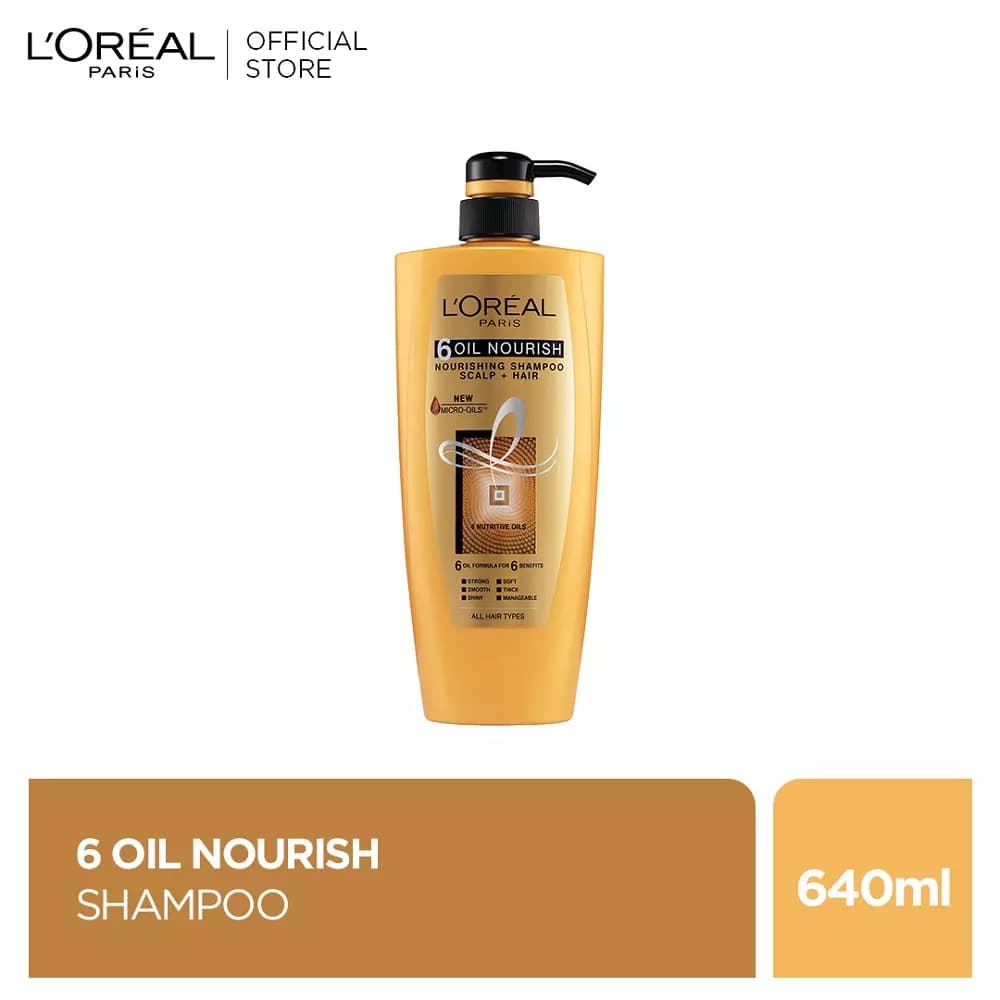 Loreal Paris 6 Oil Nourish Shampoo 640ml