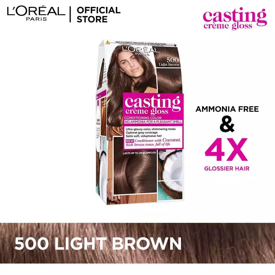 L'Oréal Paris Casting Creme Gloss - 500 Light Brown Hair Color