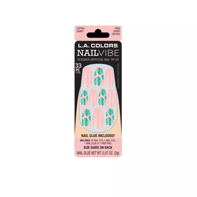 LA Colors Nail vibe Designer Artificial Nail Tip Free Spirited