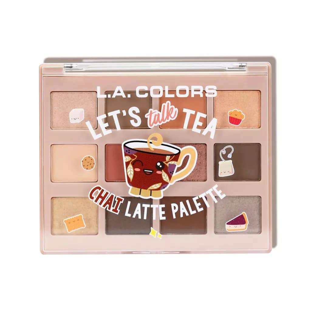 LA Colors Let's Talk Tea Eyeshadow Palette Chai Latte - TESTER