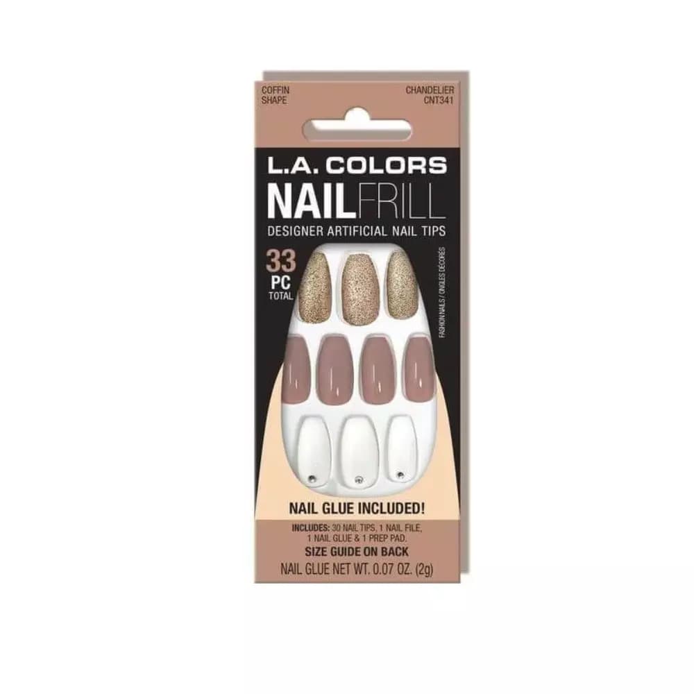 LA Colors 33 pcs Nail Frill Artificial Nail Tips - Chandelier