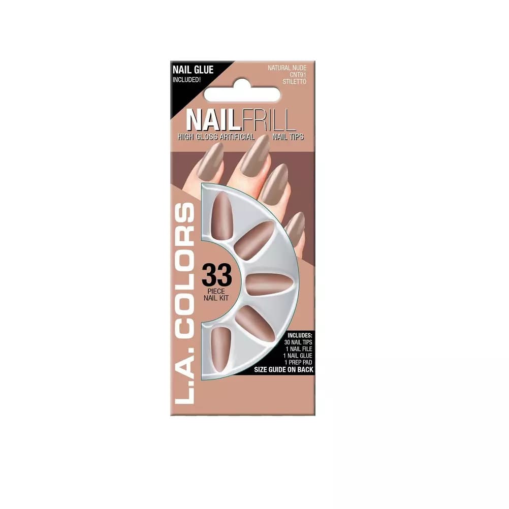 LA Colors Nail Frill Nail Kit - Natural Nude