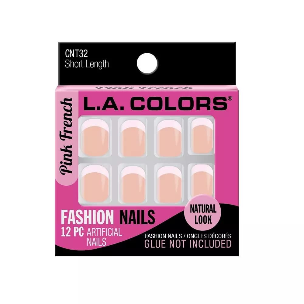 LA Colors Fashion Nail Tips- Pink French