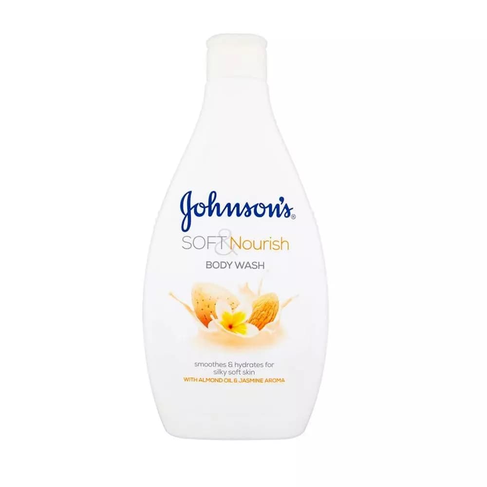 Johnsons Soft And Nourish Body Wash With Almond Oil and Jasmine Aroma 400ml