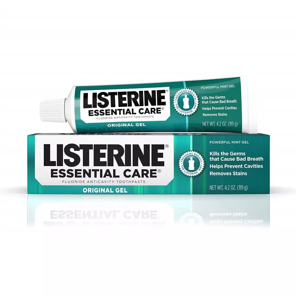 Listerine Essential Care Powerful Mint Original Gel Fluoride Toothpaste 119g