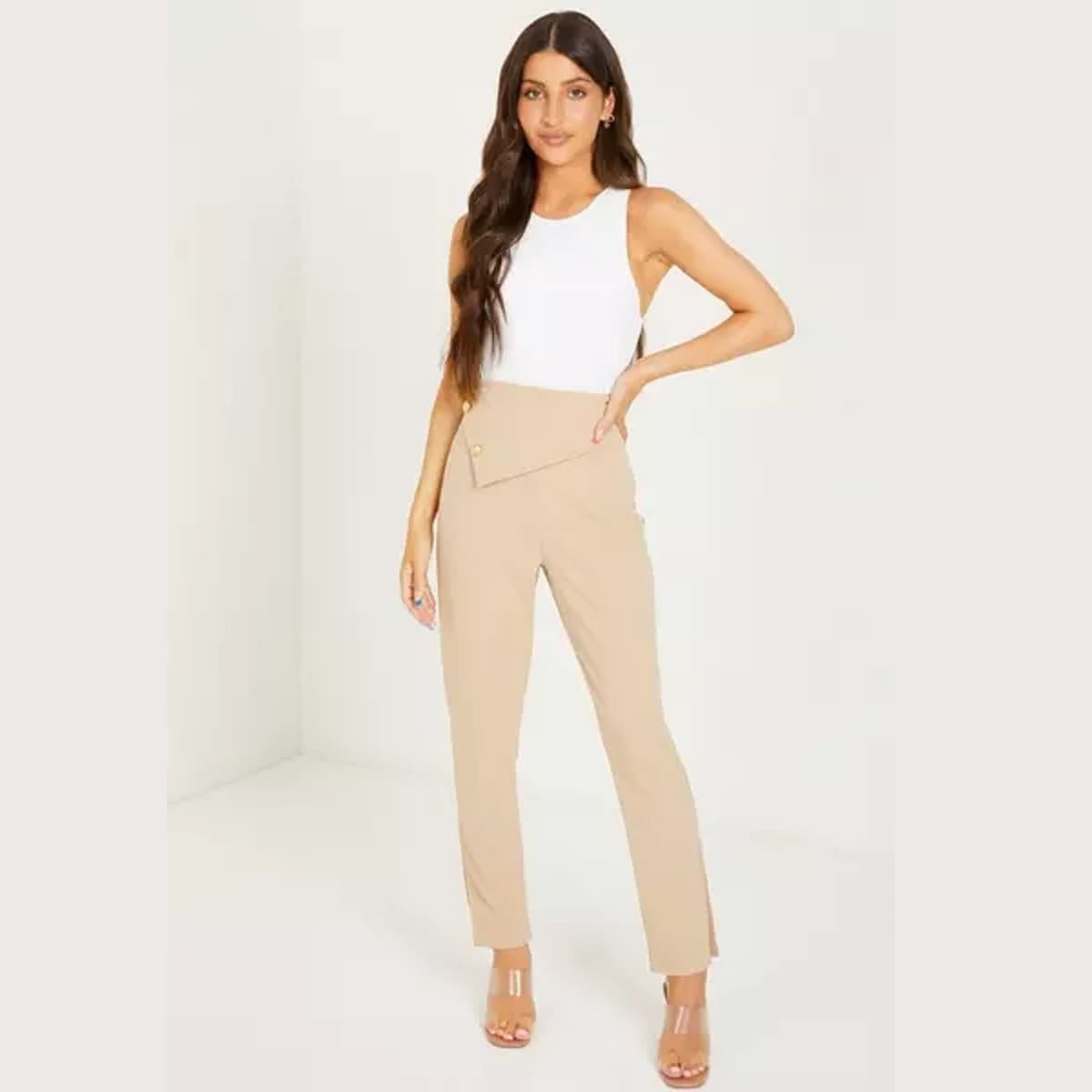 Quiz Satin Scuba Crepe Butt Palazzo Trouser