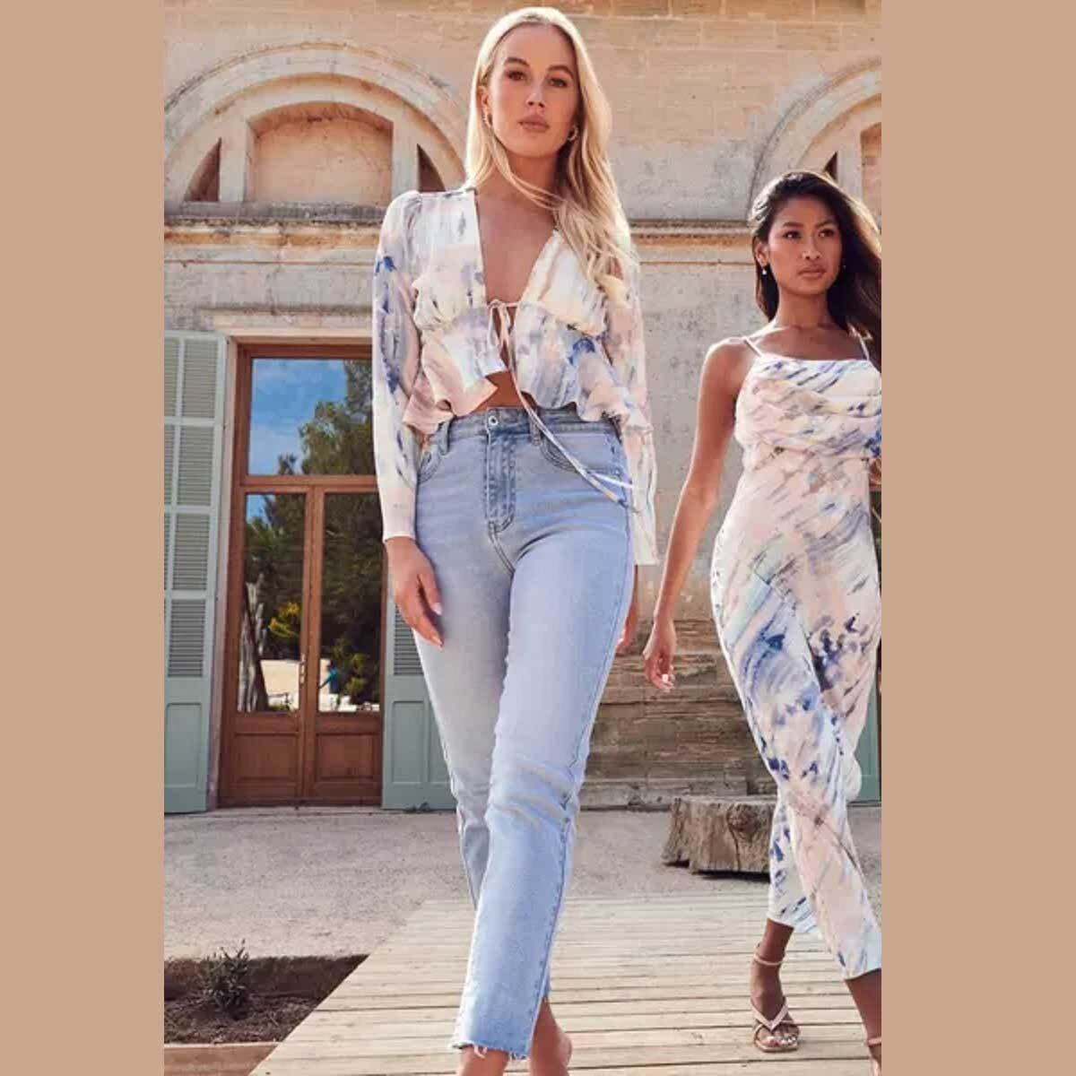 Quiz Blue Denim Mom Jeans