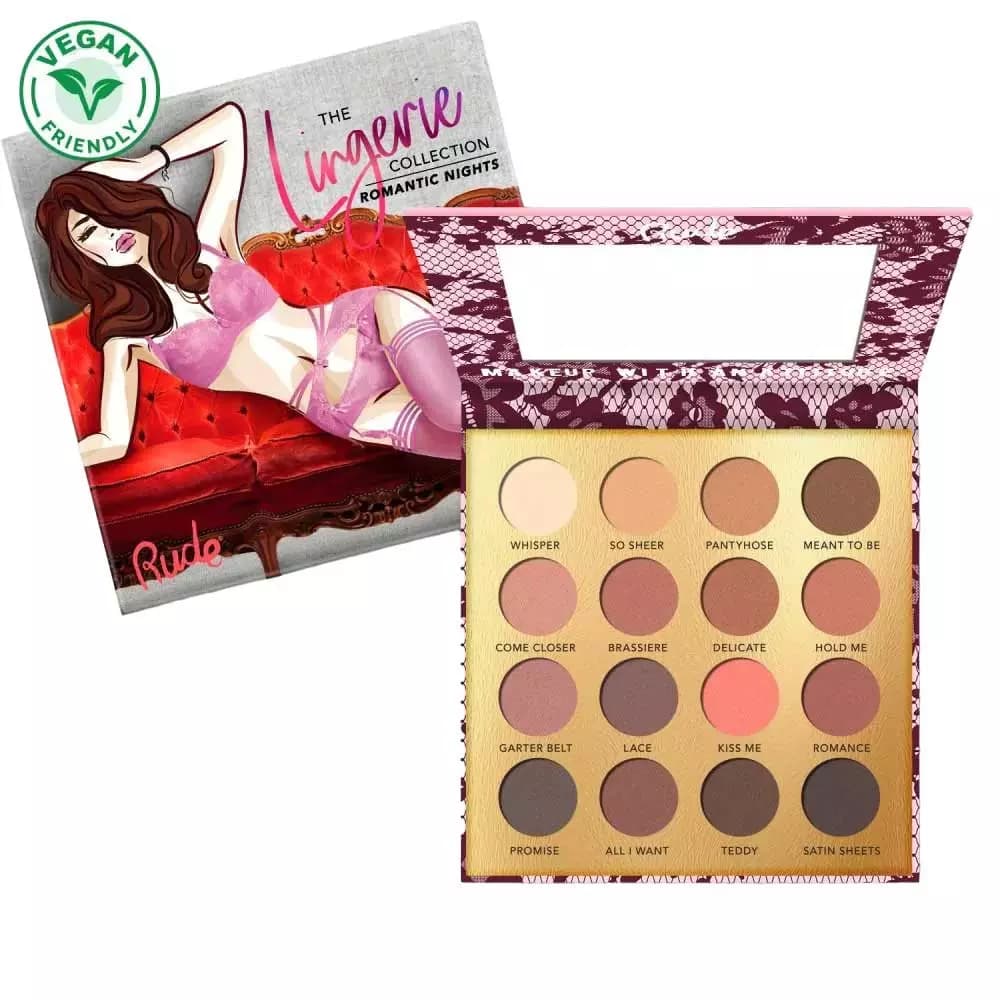Rude Lingerie Collection 16 Matte Eyeshadow Palette - TESTER