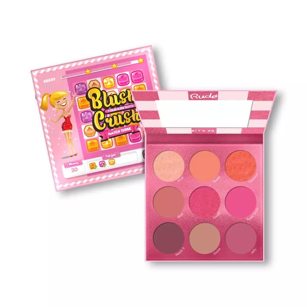 Rude Blush Crush 9 Color Blush Palette - TESTER