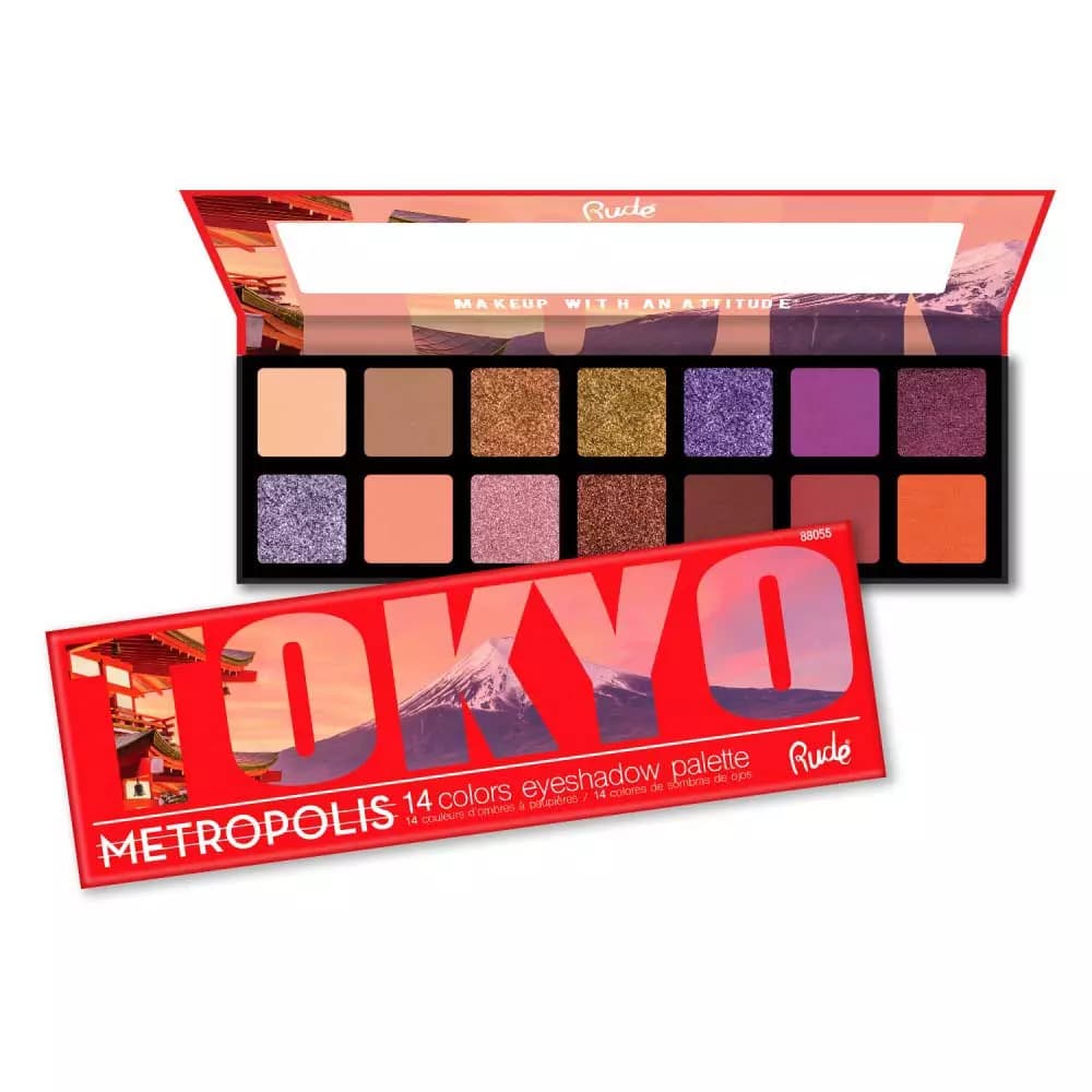 Rude Metropolis 14 Eyeshadows - TESTER