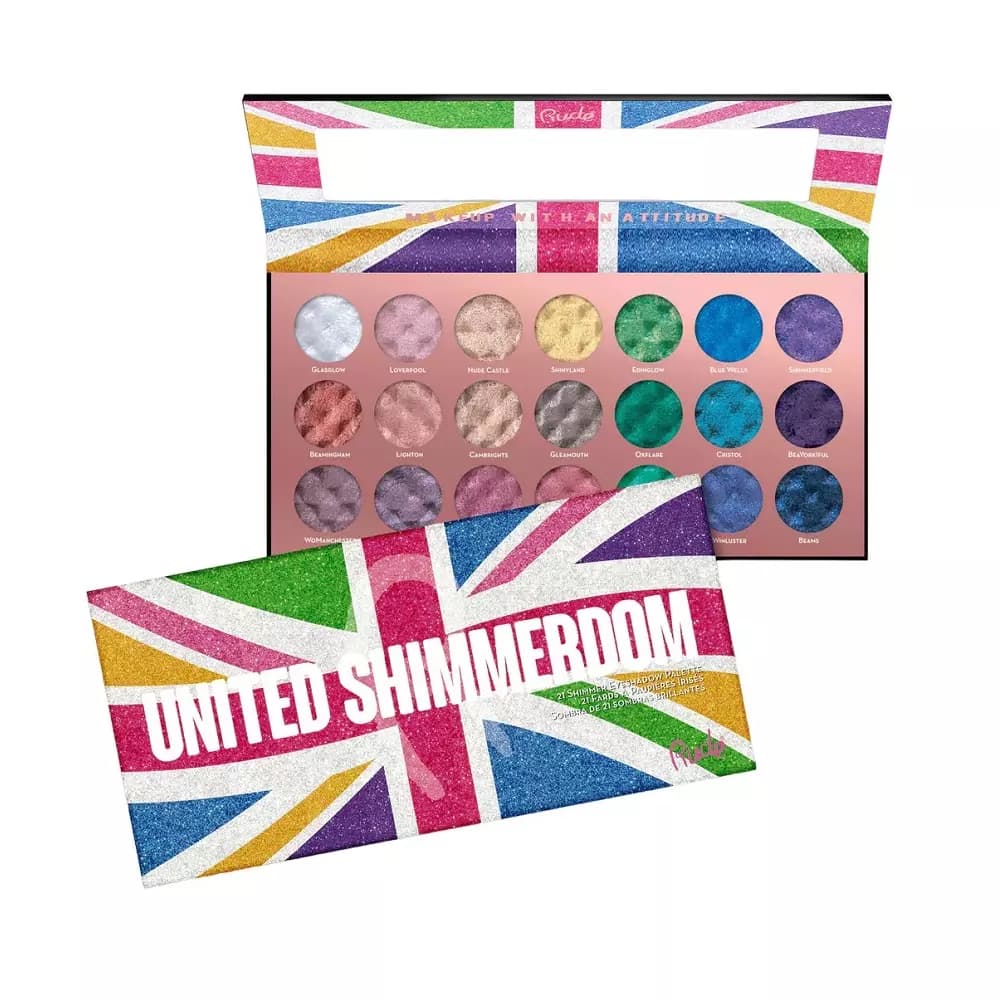 Rude United Shimmerdom - 21 Shimmer Eyeshadow Palette - TESTER