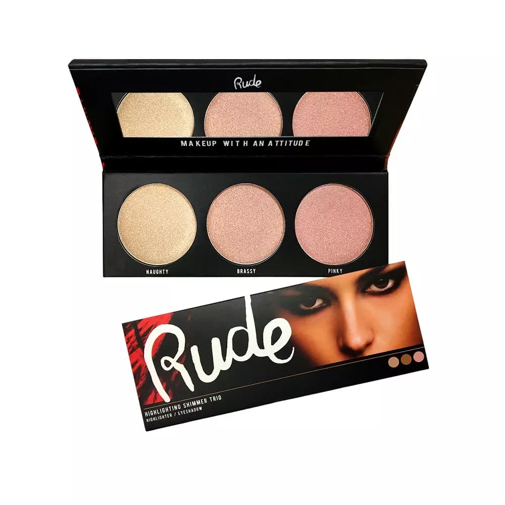 RUDE Cosmetics Highlighting Shimmer Trio - TESTER