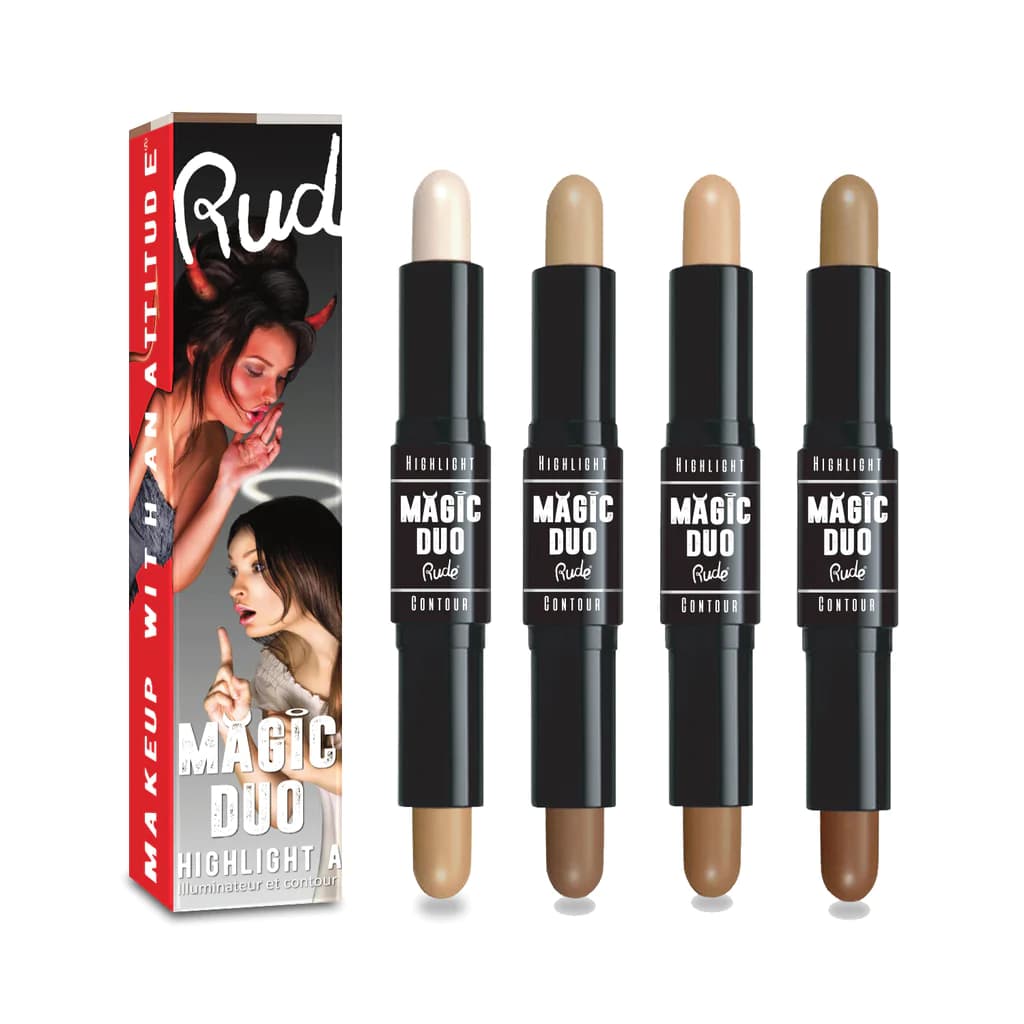 Rude Magic Duo Highlight & Contour - TESTER