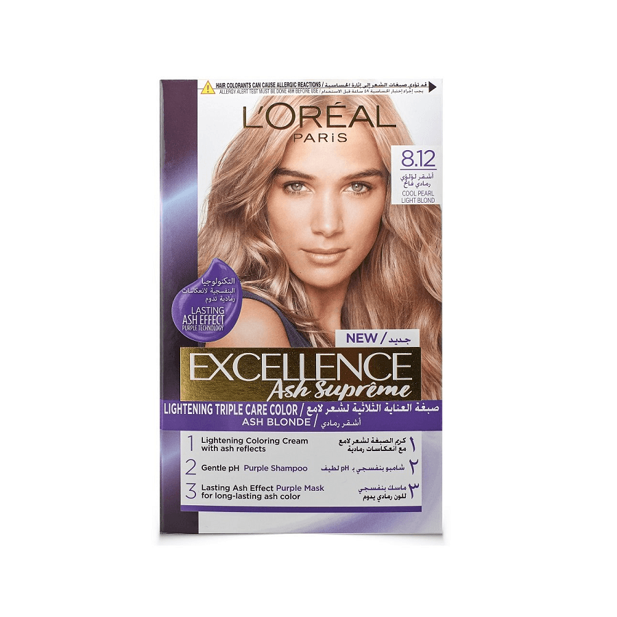 Loreal Excellence Cool Pearl Light Hair Color 8.12