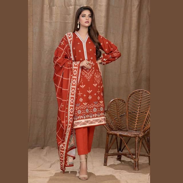 Ideas Khaddar Unstitched Printed Suit K-22101A 3Pcs