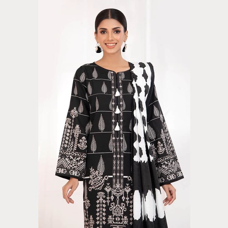 Ideas Khaddar Unstitched Printed Suit K-22067A 3Pcs