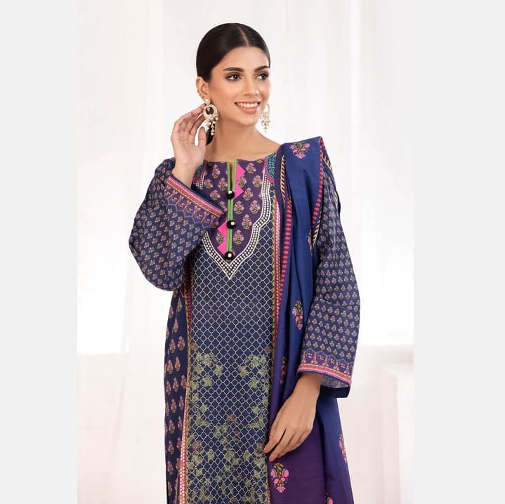 Ideas Khaddar Unstitched Digital Printed Suit K-22075 3Pcs