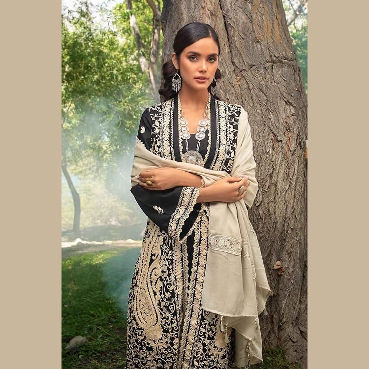 Ideas Unstitched Woven Pashmina Shawl Suit AP-12035 3PC