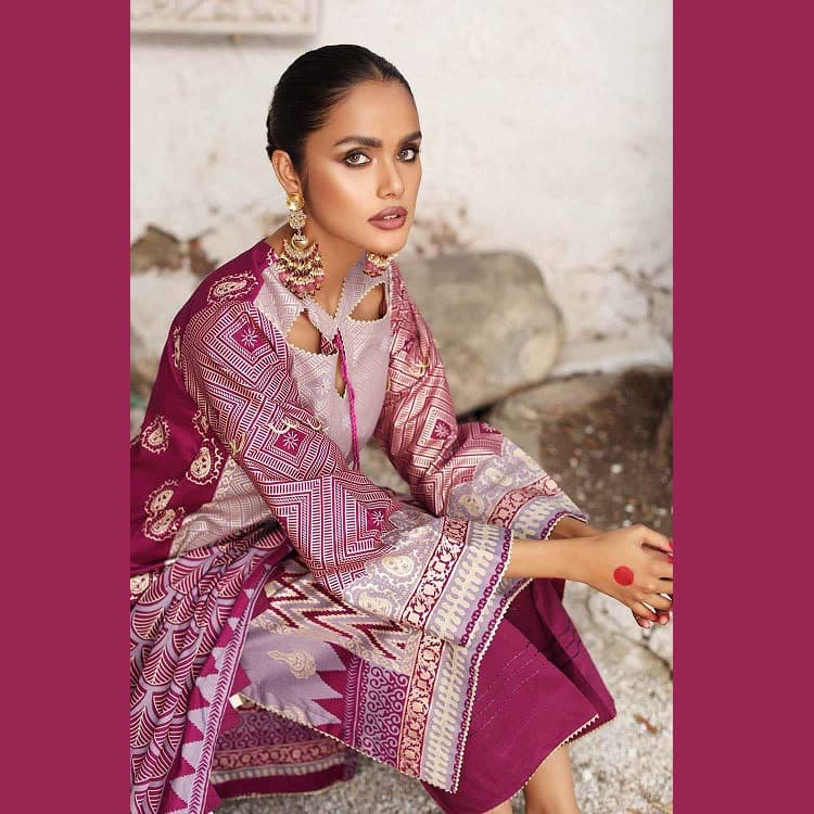 Ideas Unstitched Winter Cotton Suit WS-12002B 3PC