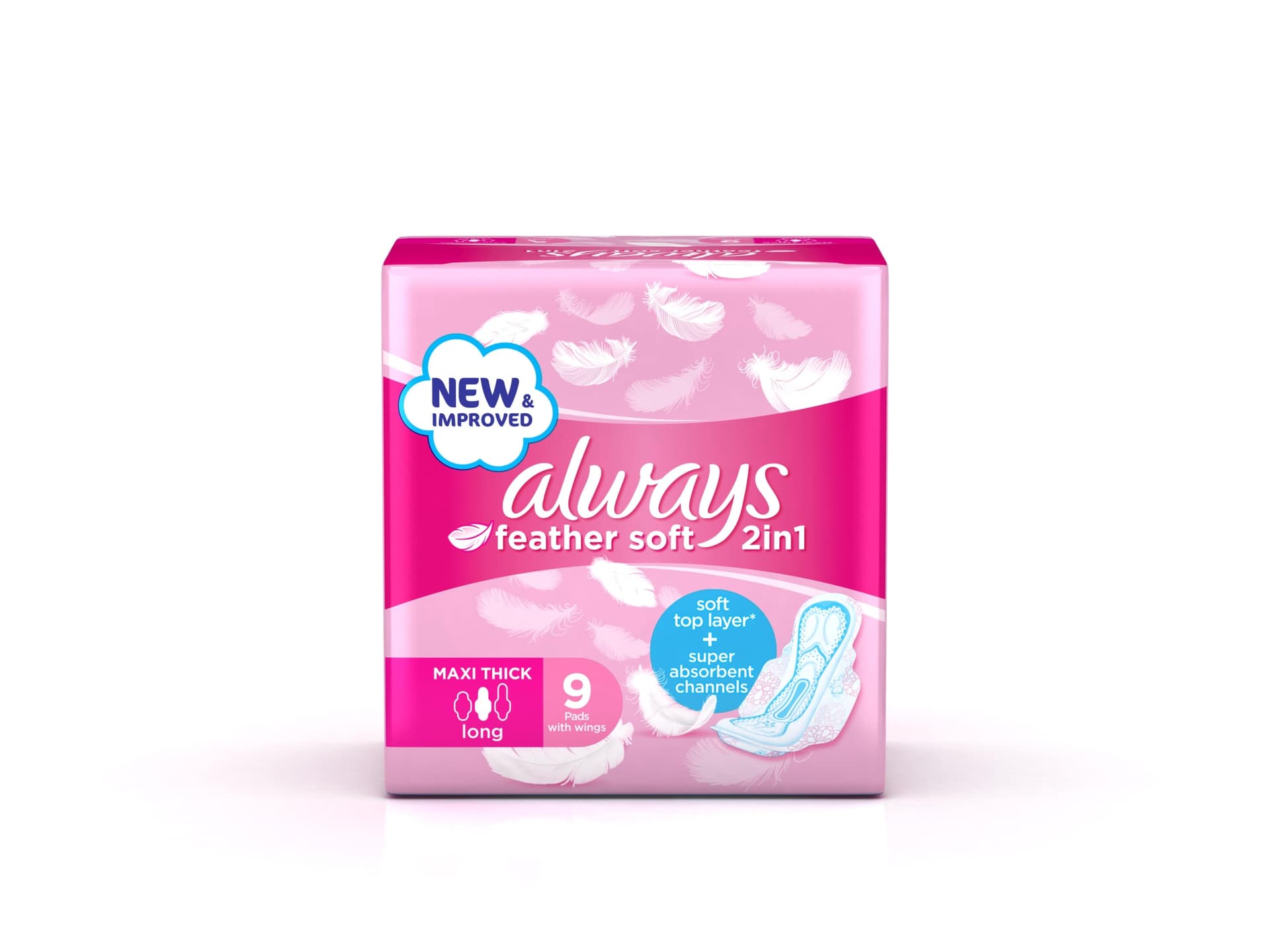 Always Feather Soft 2 in 1 Sanitary Single Long 9 Pads