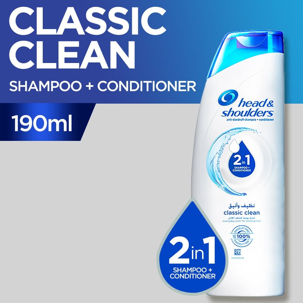 Head & Shoulders 2 in1 Classic Clean Shampoo+Conditioner 190ml