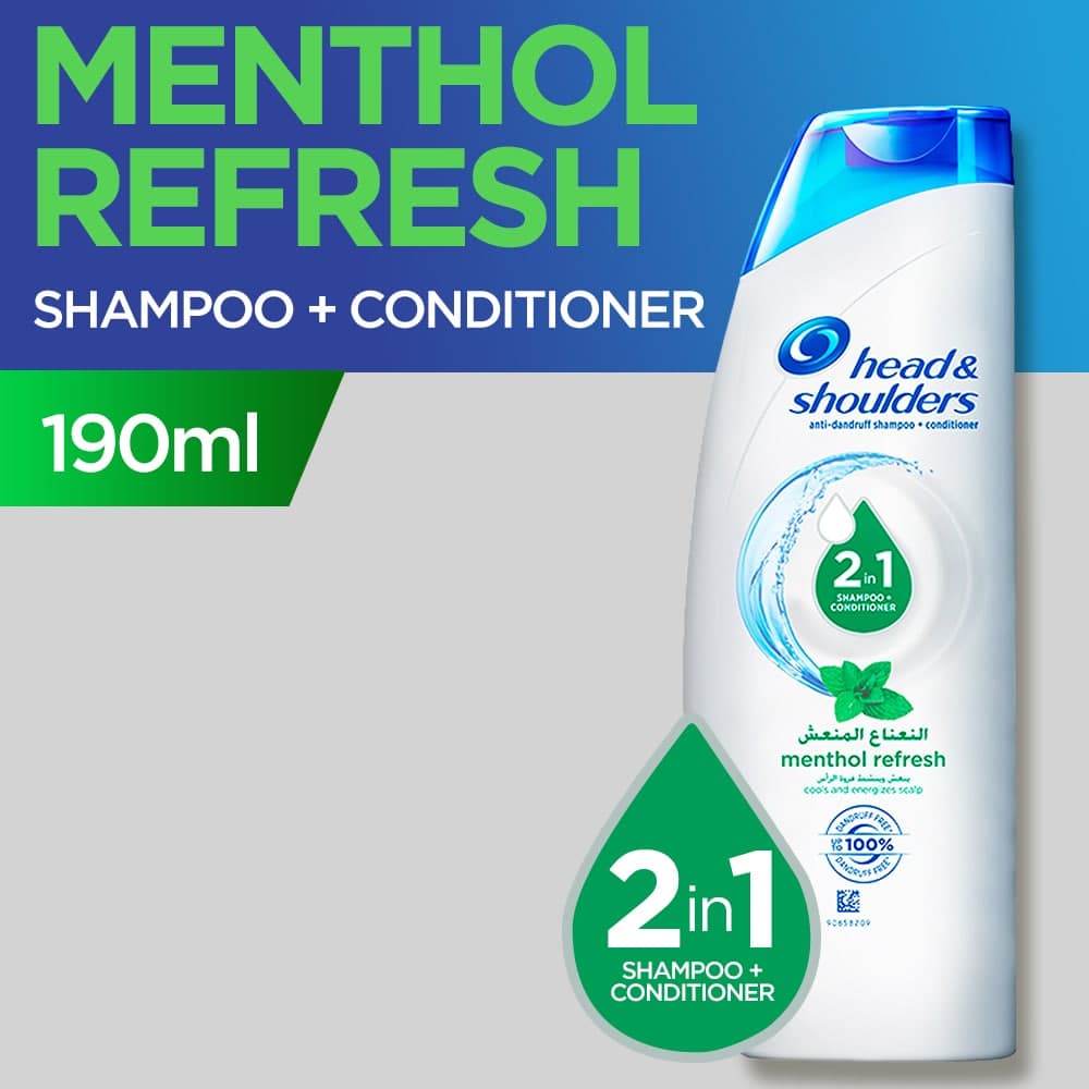 Head & Shoulders 2 in1 Menthol Refresh Shampoo+Conditioner 190ml