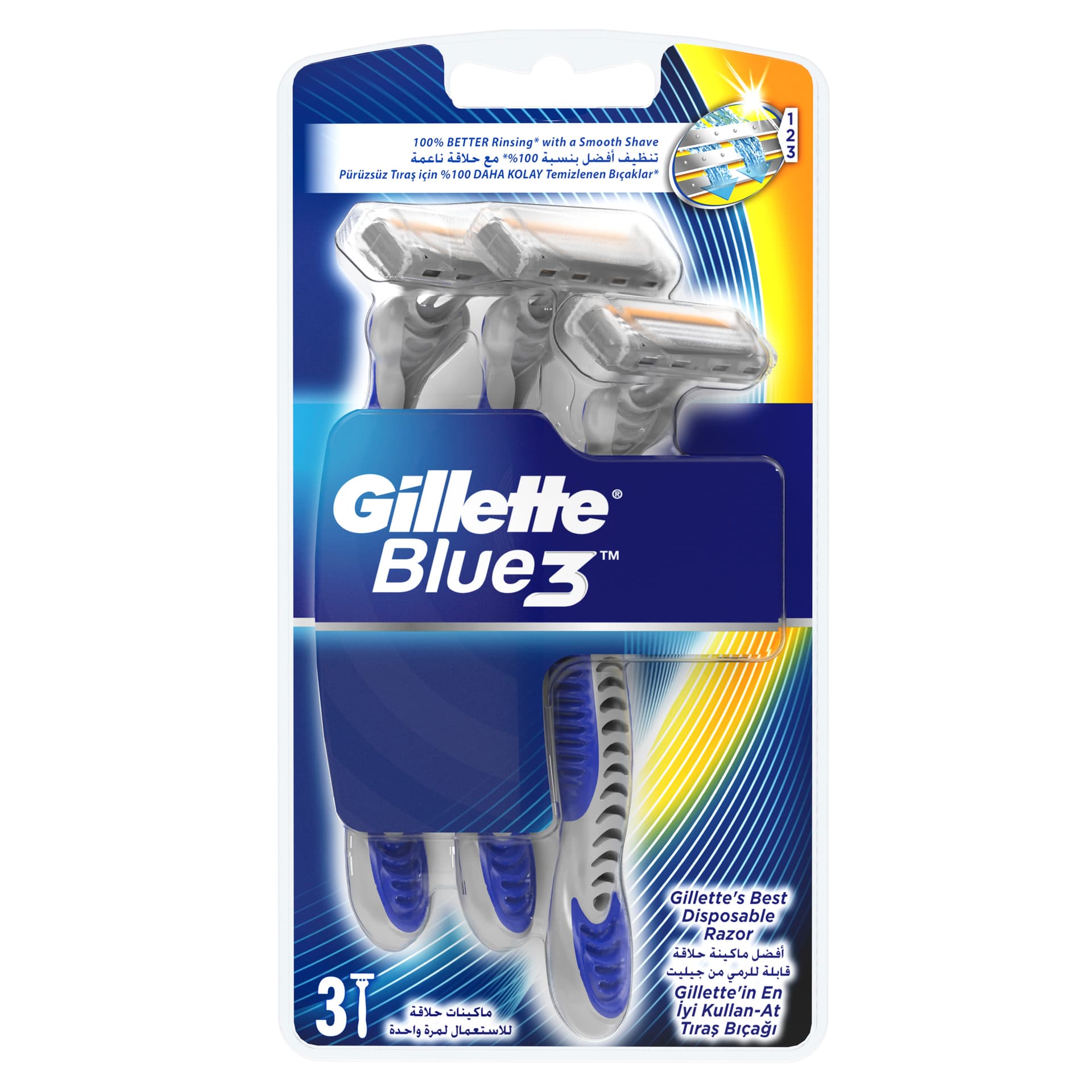 Gillette Blue 3 Shaving Razor Bag of 3