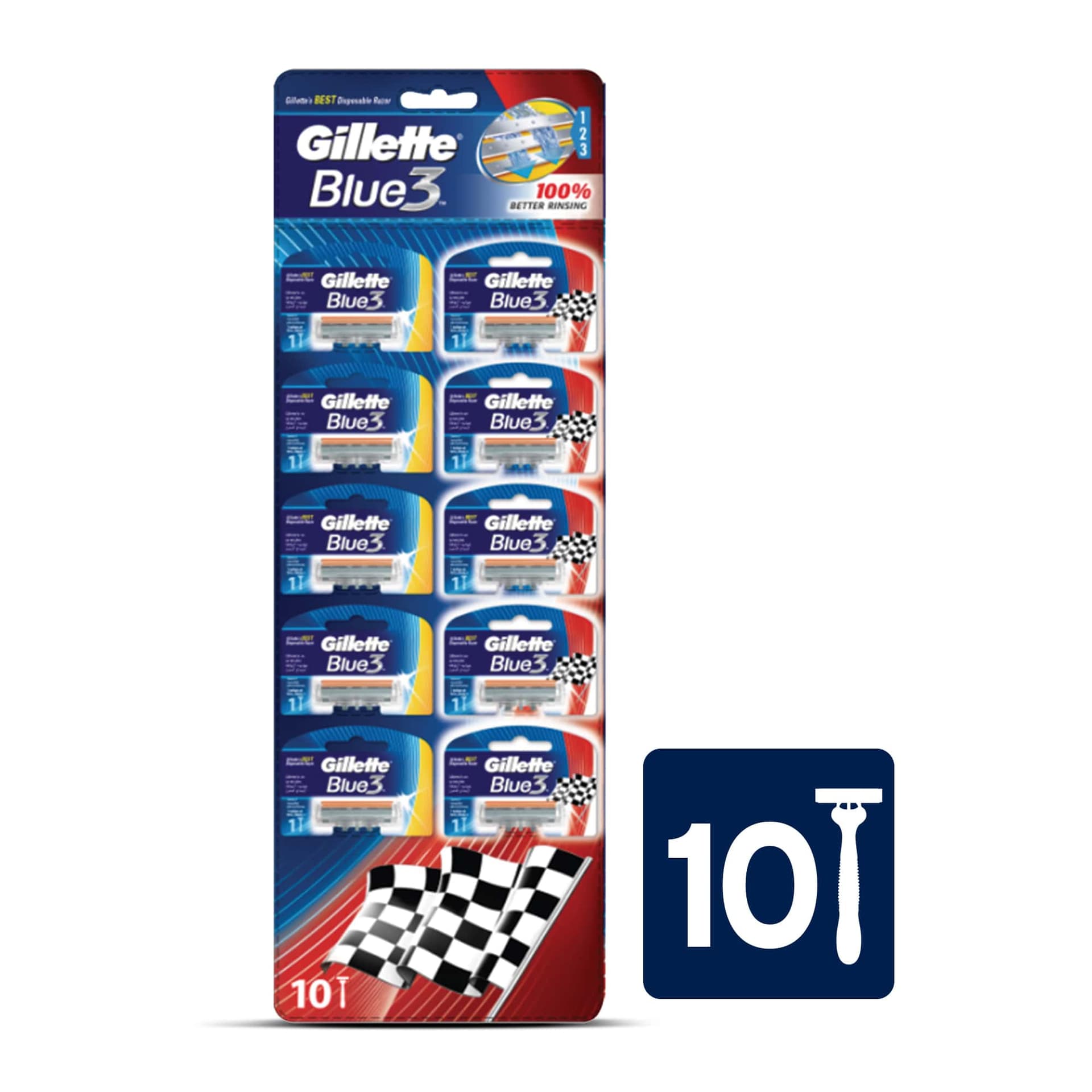 Gillette Blue3 Red Disposable Shaving Razor Single