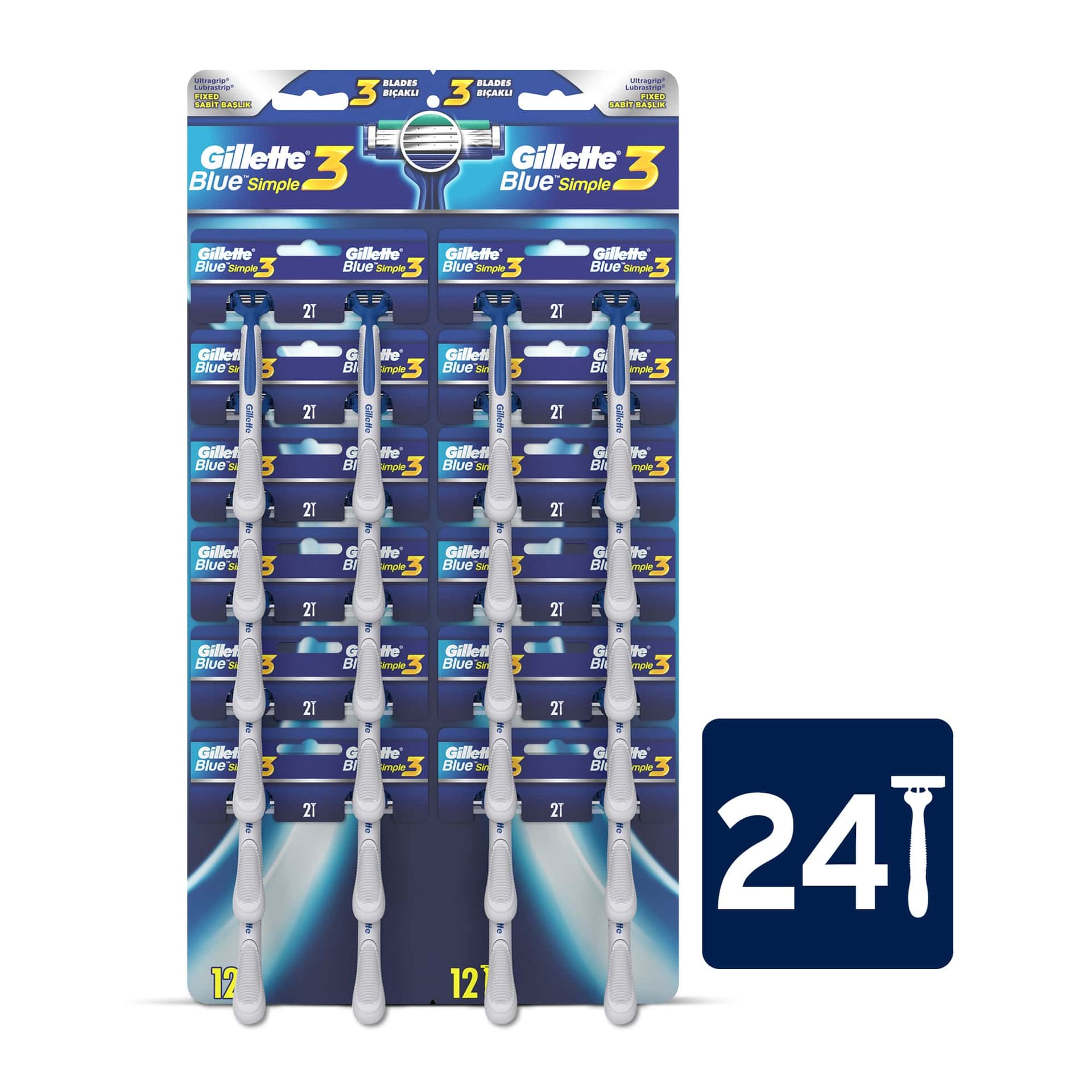 Gillette Blue3 Simple Disposable Shaving razor