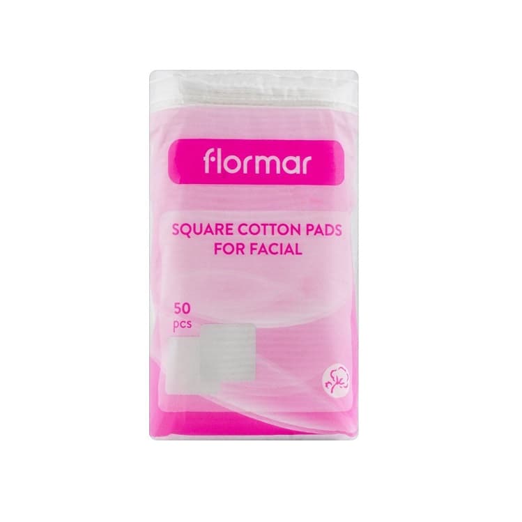 Flormar Square Cotton Pads 50-Pack