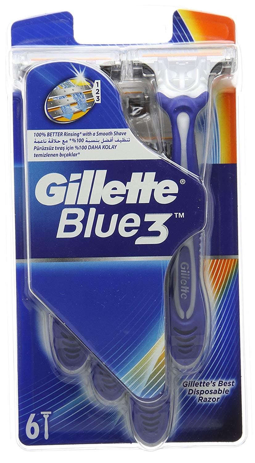 Gillette Blue3 System Shaving Razor Bag of 6