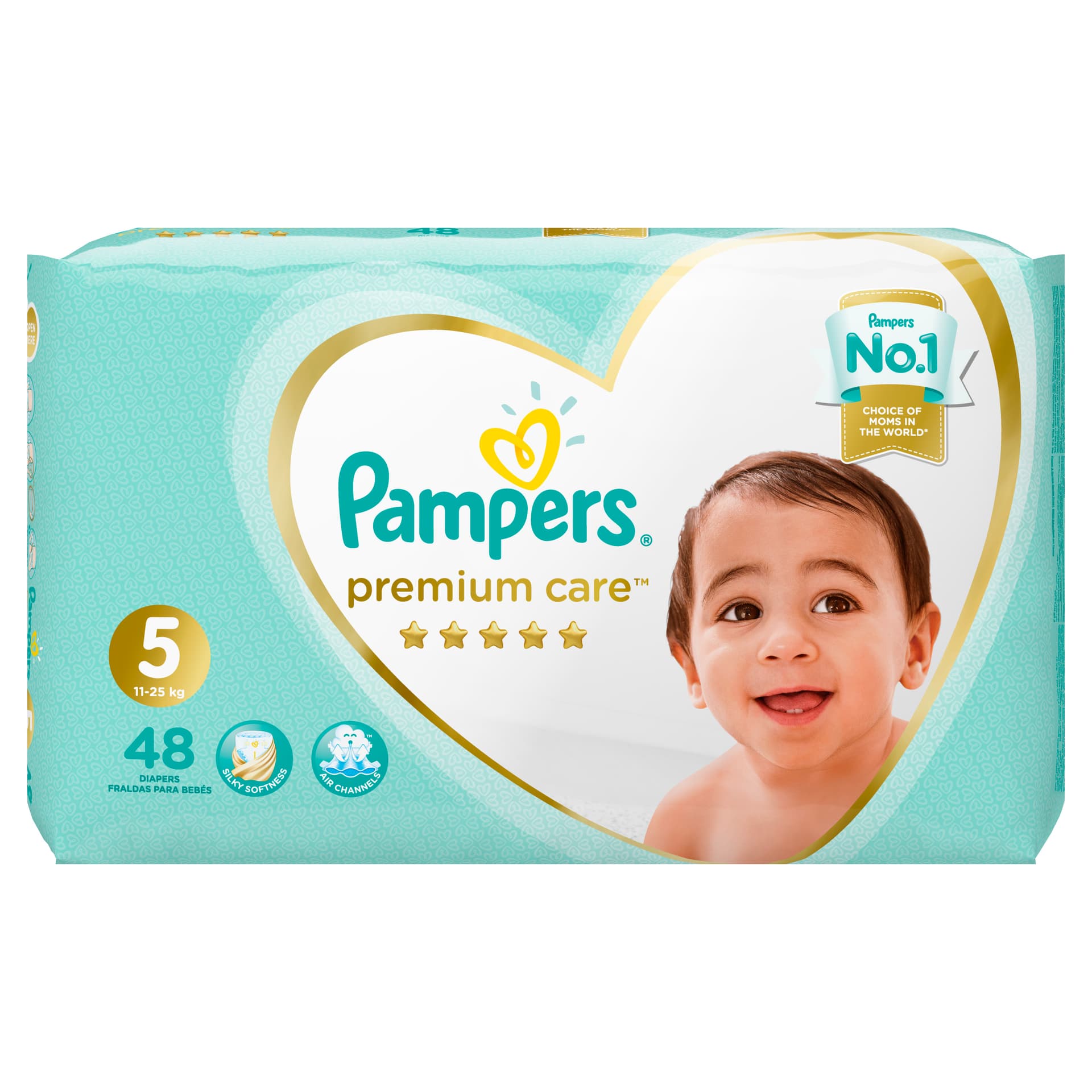 Pampers Premium Care Diapers Mainline Taped Extra Large Size 5