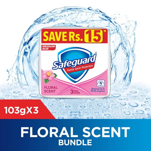 Safeguard Bar Soap Floral Scent 103g (Pack Of 3)