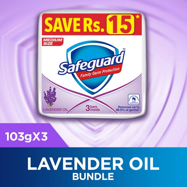 Safeguard Bar Soap Lavender 103gm (Pack Of 3)