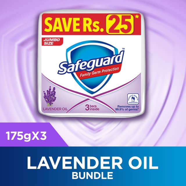 Safeguard Bar Soap Lavender 175g (Pack Of 3)