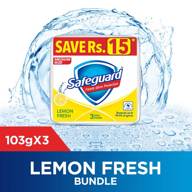 Safeguard Bar Soap Lemon Fresh 103g (Pack Of 3)