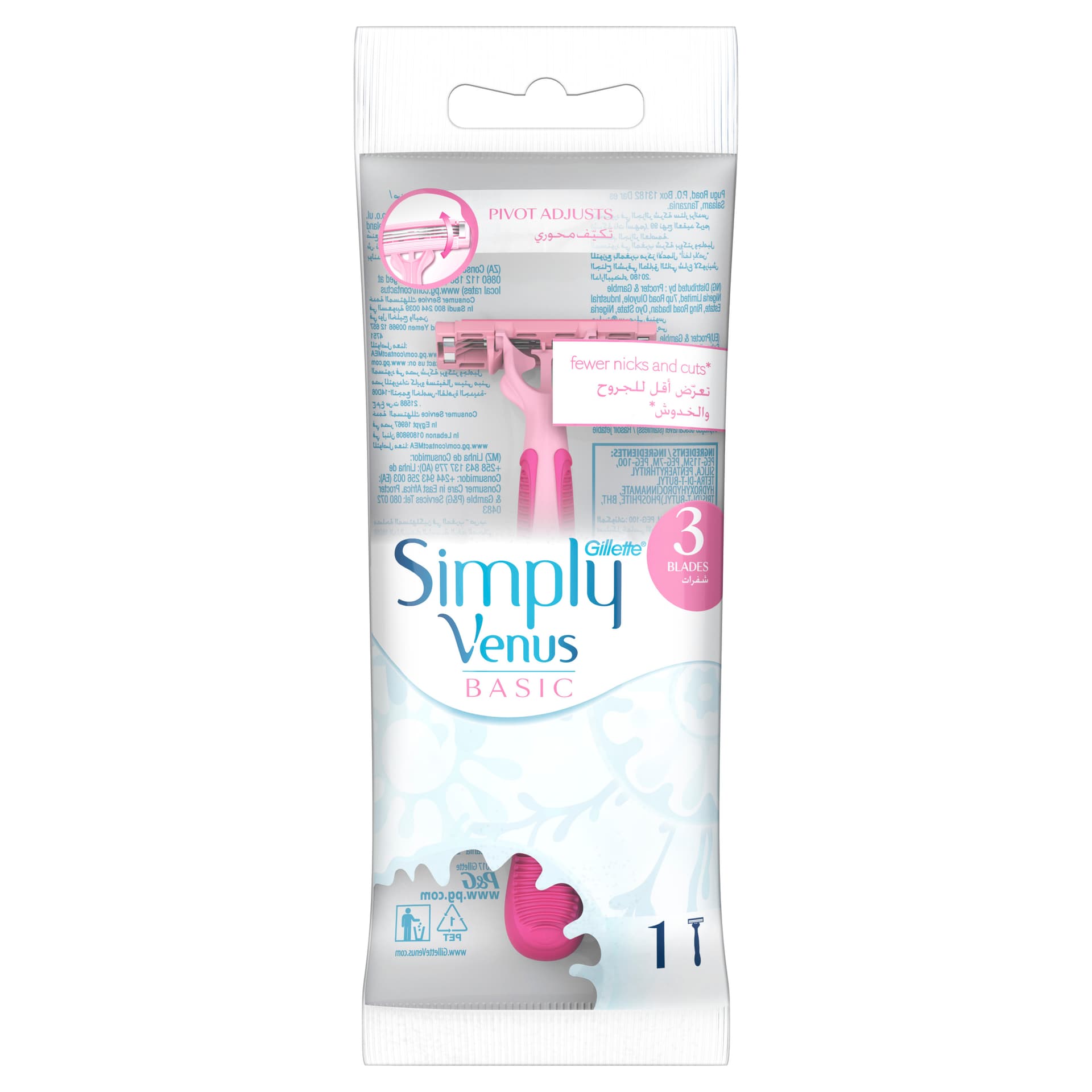 Gillette Simply Venus 3 Female Razor Single