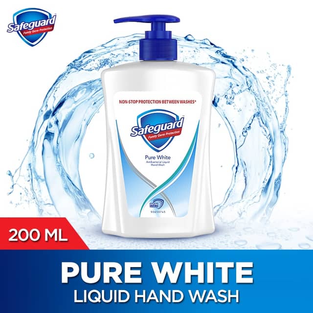 Safeguard Liquid Hand Soap Wash Pure White 200ml