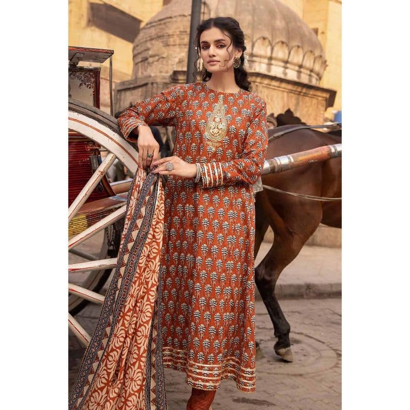 Ideas Lawn Unstitched Foil Printed Suit CL-32446A 3PC