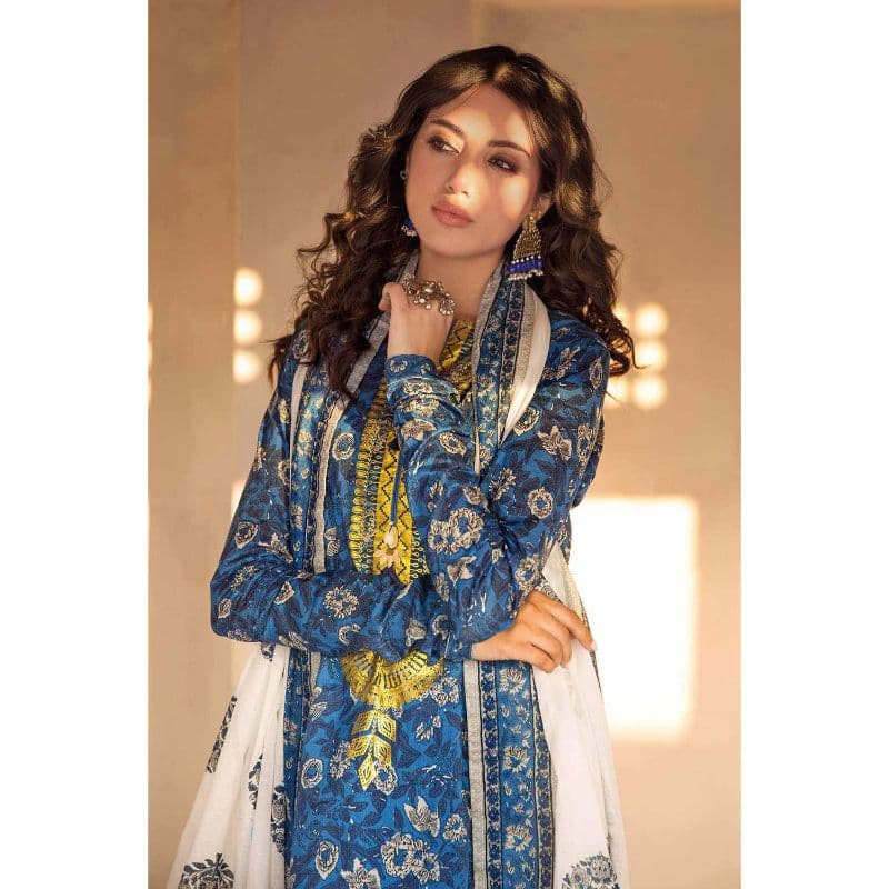 Ideas Lawn Unstitched Foil Printed Suit CL-32243B 3PC