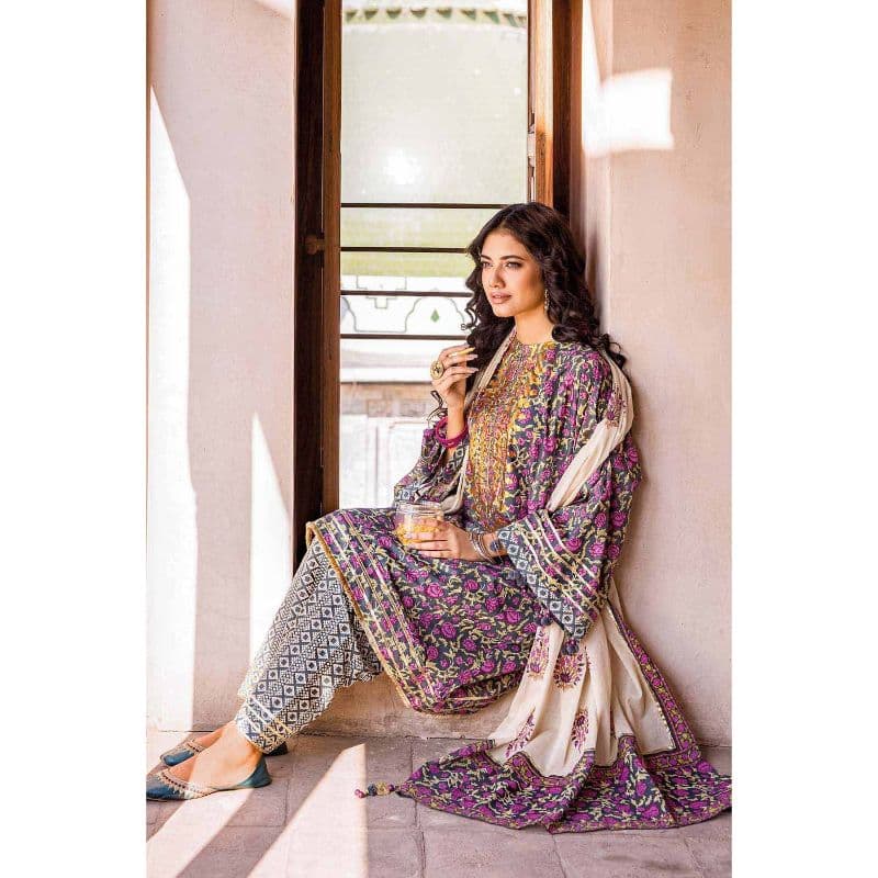 Ideas Lawn Unstitched Foil Printed Suit CL-32240B 3PC