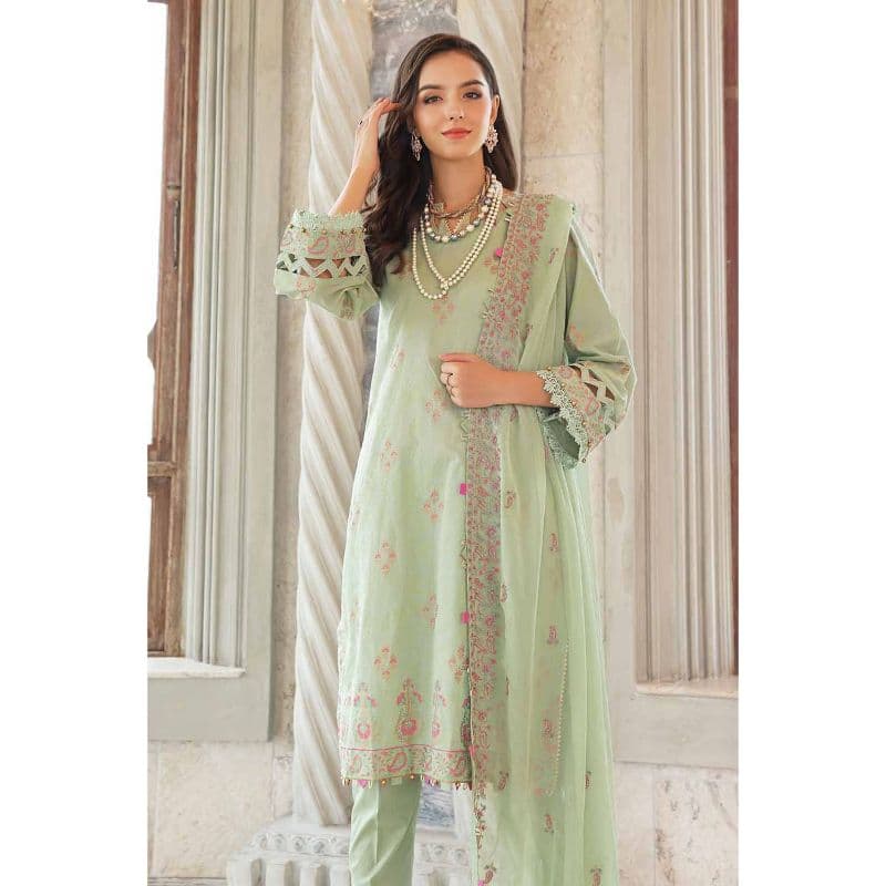 Ideas Premium Embroidered Chiffon Dupatta Unstitched Suit PM-22074 3PC