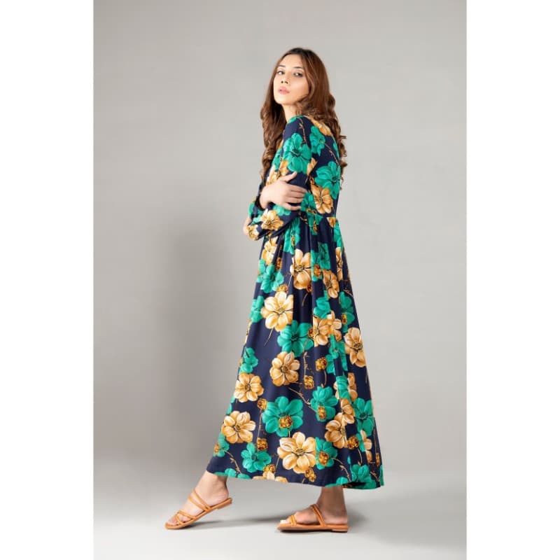 Negative Apparels All Over Floral Print Maxi Dress FD
