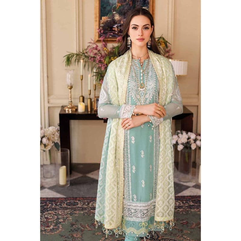 Embriodered Chiffon Unstitched Suit LE-32004 3PC