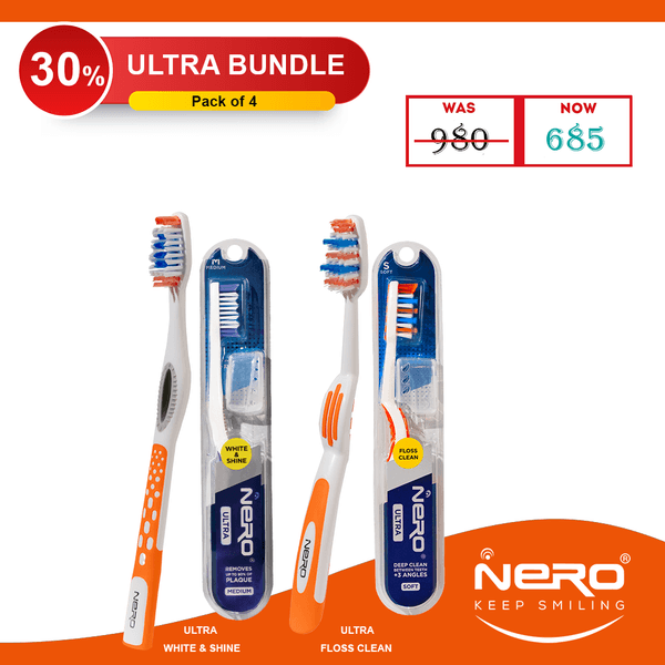Nero Toothbrush Ultra White & Shine - Pack of 4