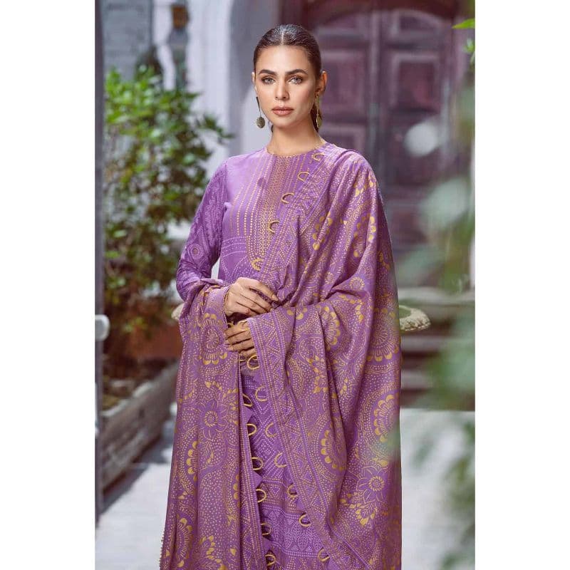 Lawn Unstitched Gold Printed Suit CL-32394A 3PC
